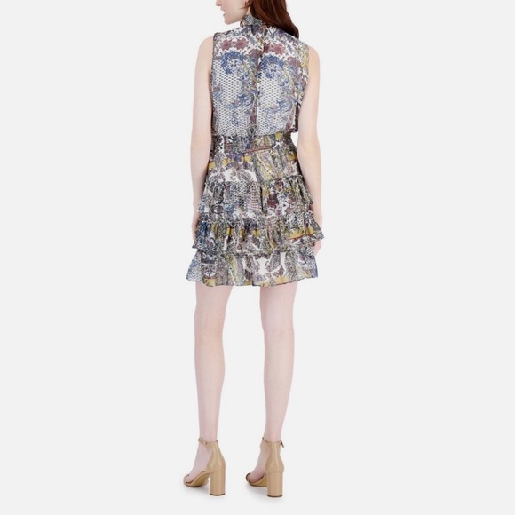 MSK Brown Tan Ruffled Tiered Midi Dress - Picture 6 of 6